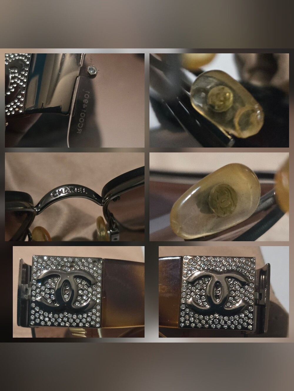 CHANEL Tortoiseshell Resin Barrette with Silver CC Accents - Picture 15 of 16